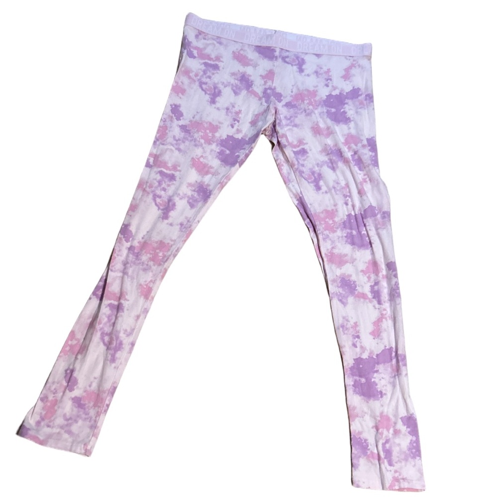 Women's Purple Tie-Dye Pyjama Bottoms Size Large